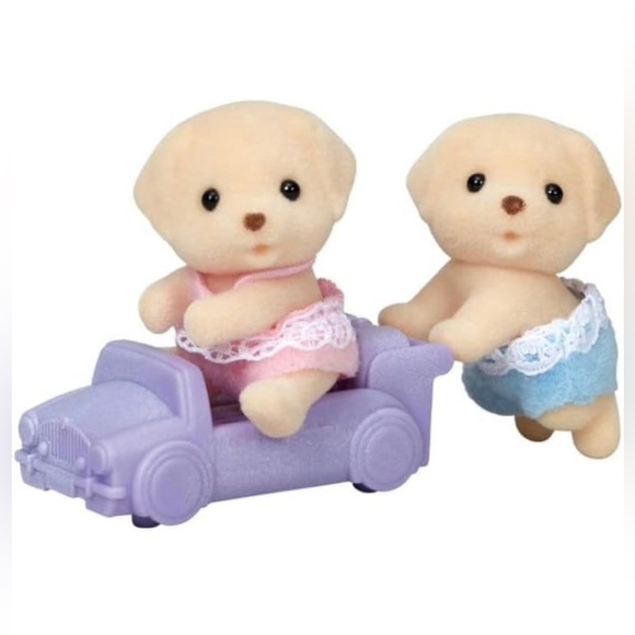 Calico Critters - Yellow Labrador Twins - 3 pieces set - Picture 3 of 8